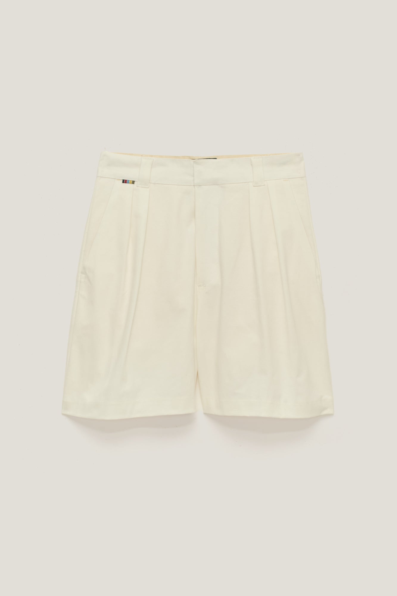 Bermuda Alfaiataria Dupla Prega - Off White