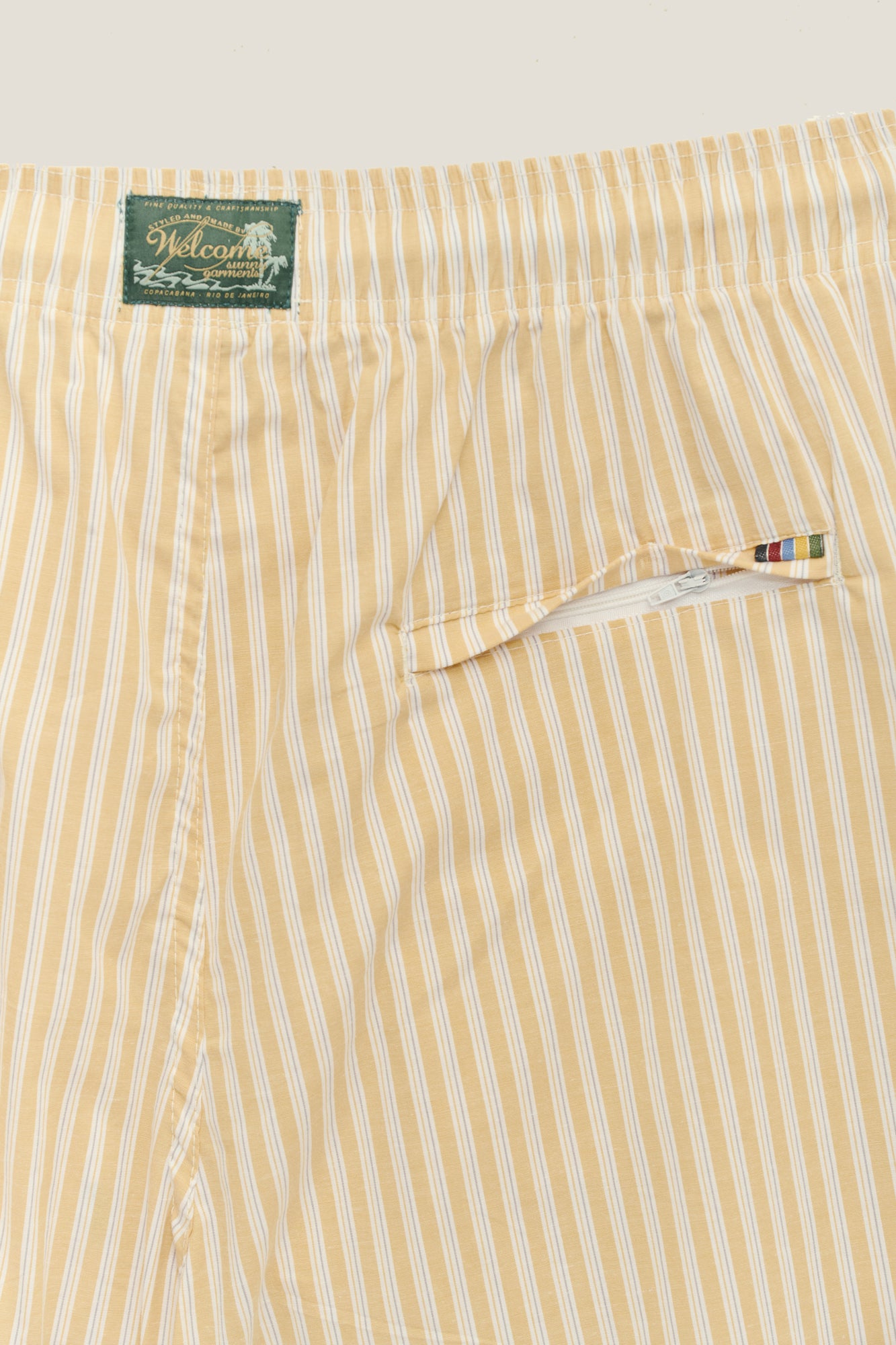 Boxer Short - Listrado Amarelo e Branco