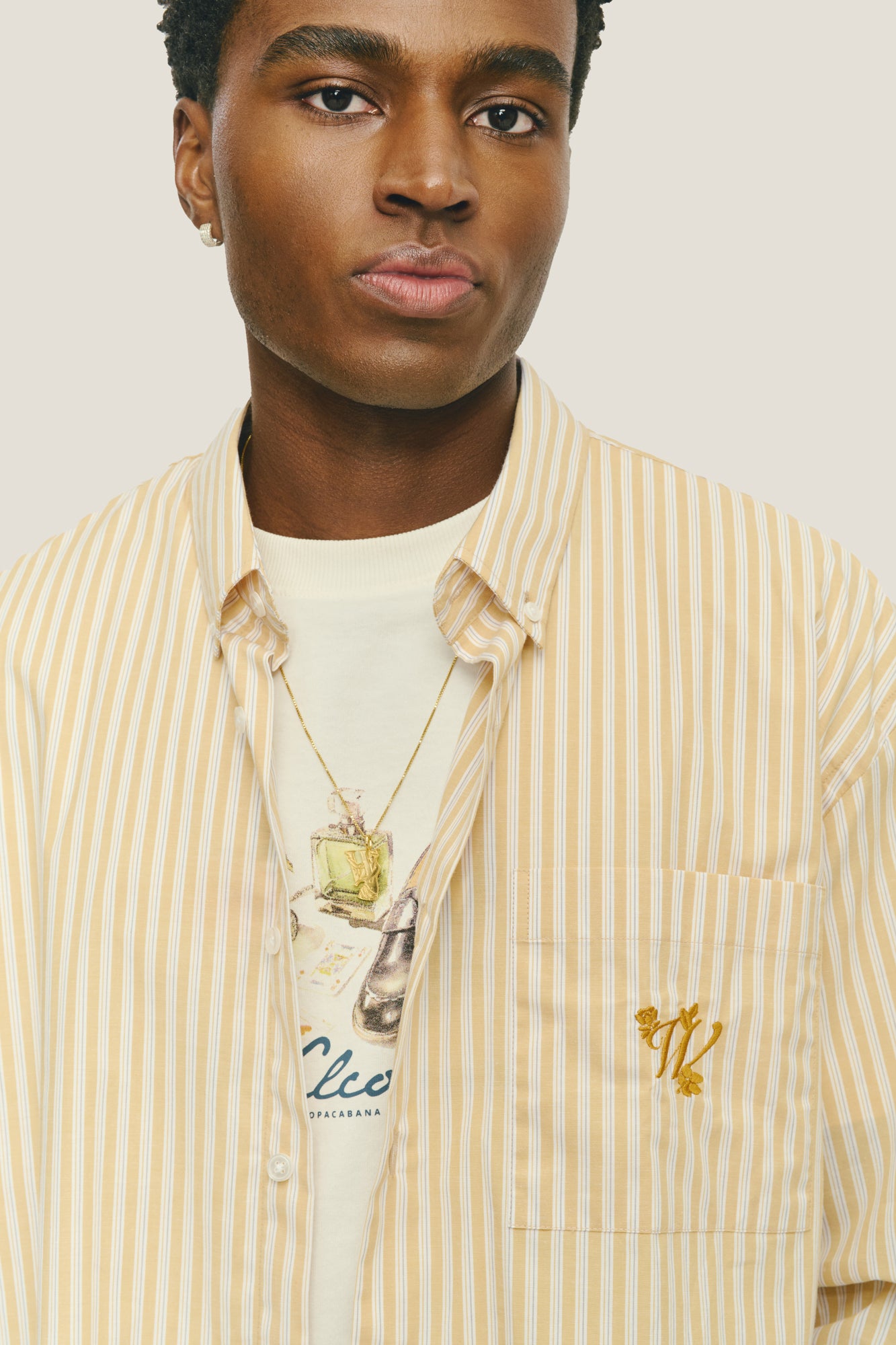 Camisa Solaris - Amarelo e Off-White