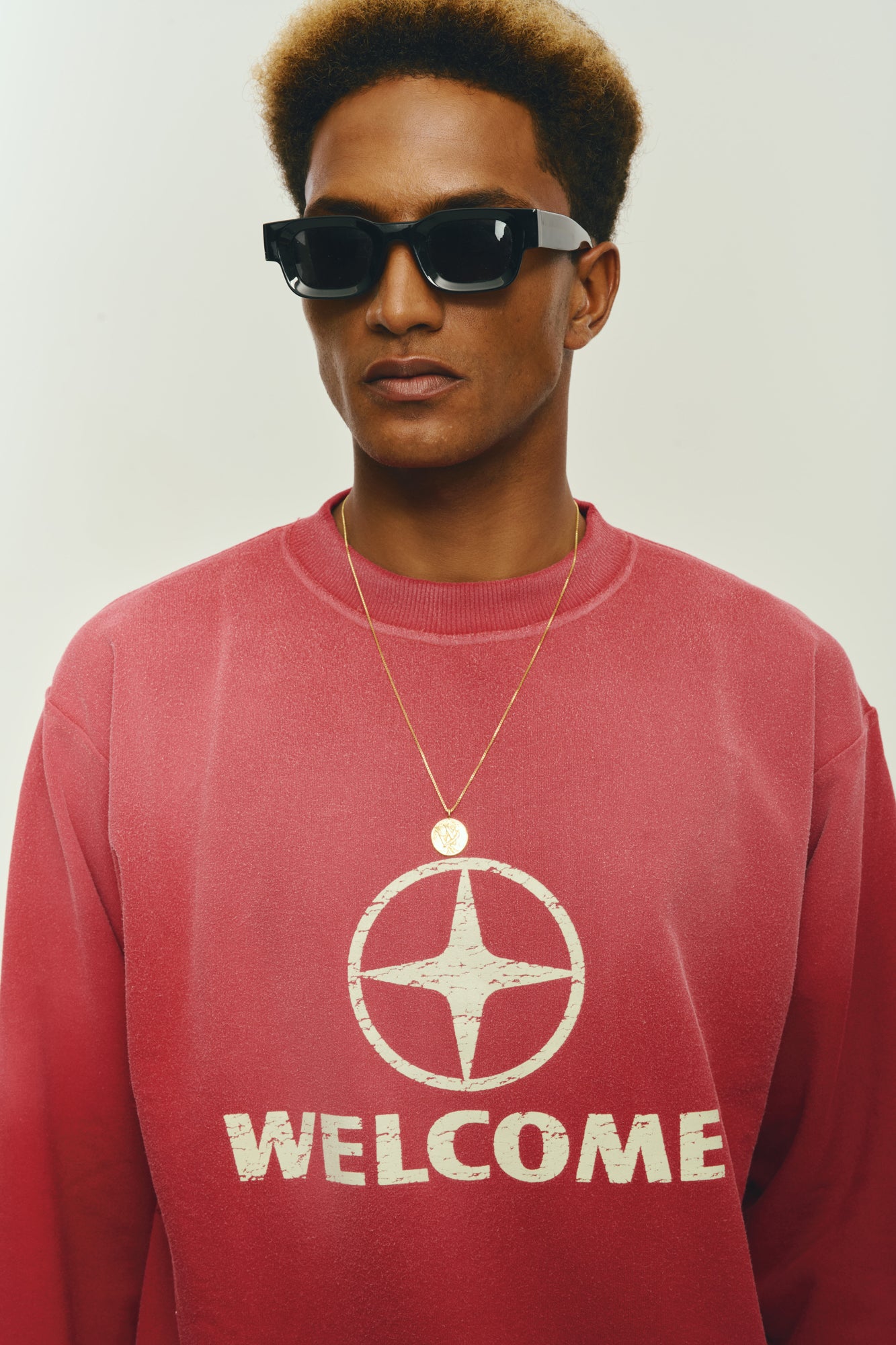 Moletom Crewneck - Sun Faded Vermelho