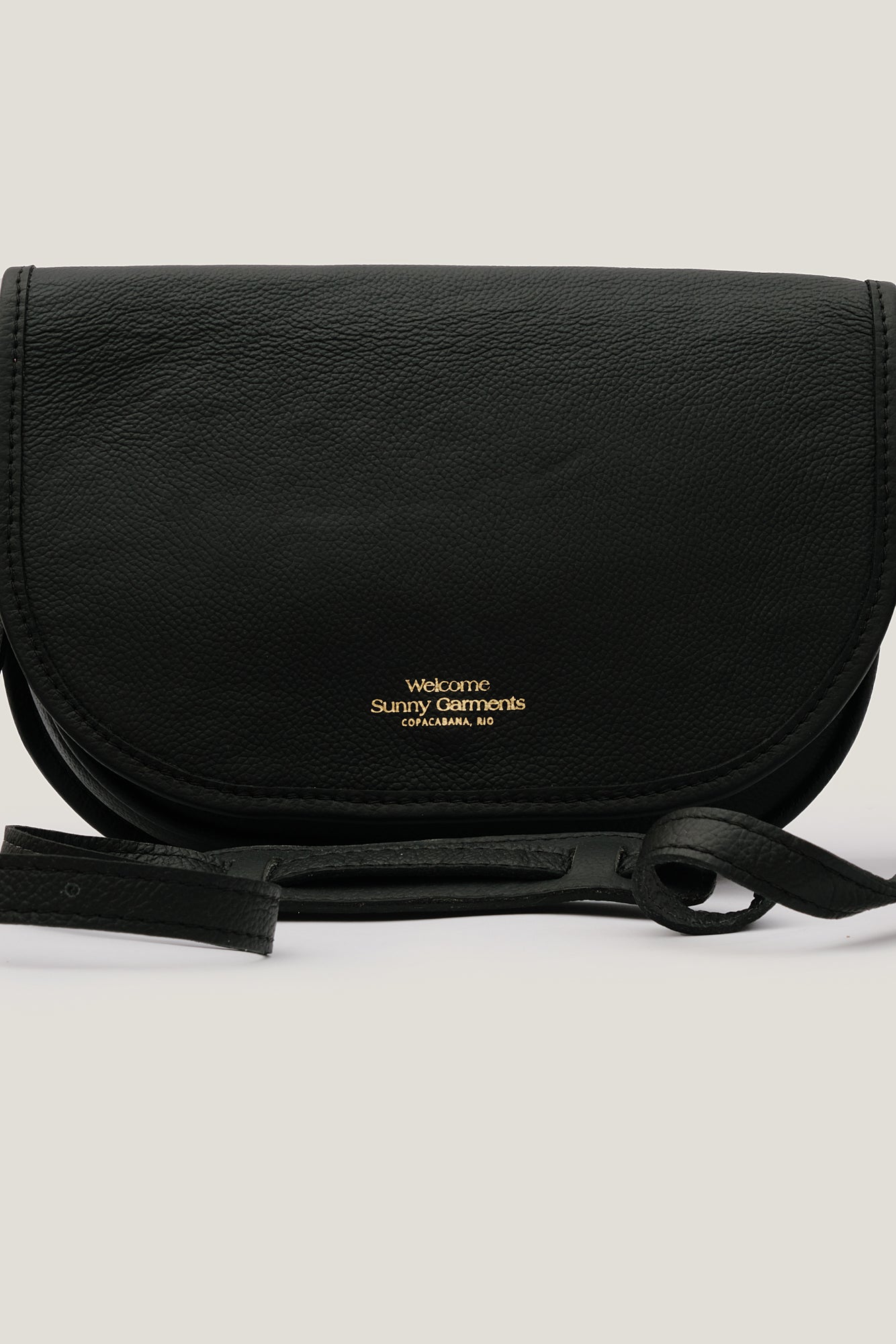 Bolsa de Couro Half Moon - Preta